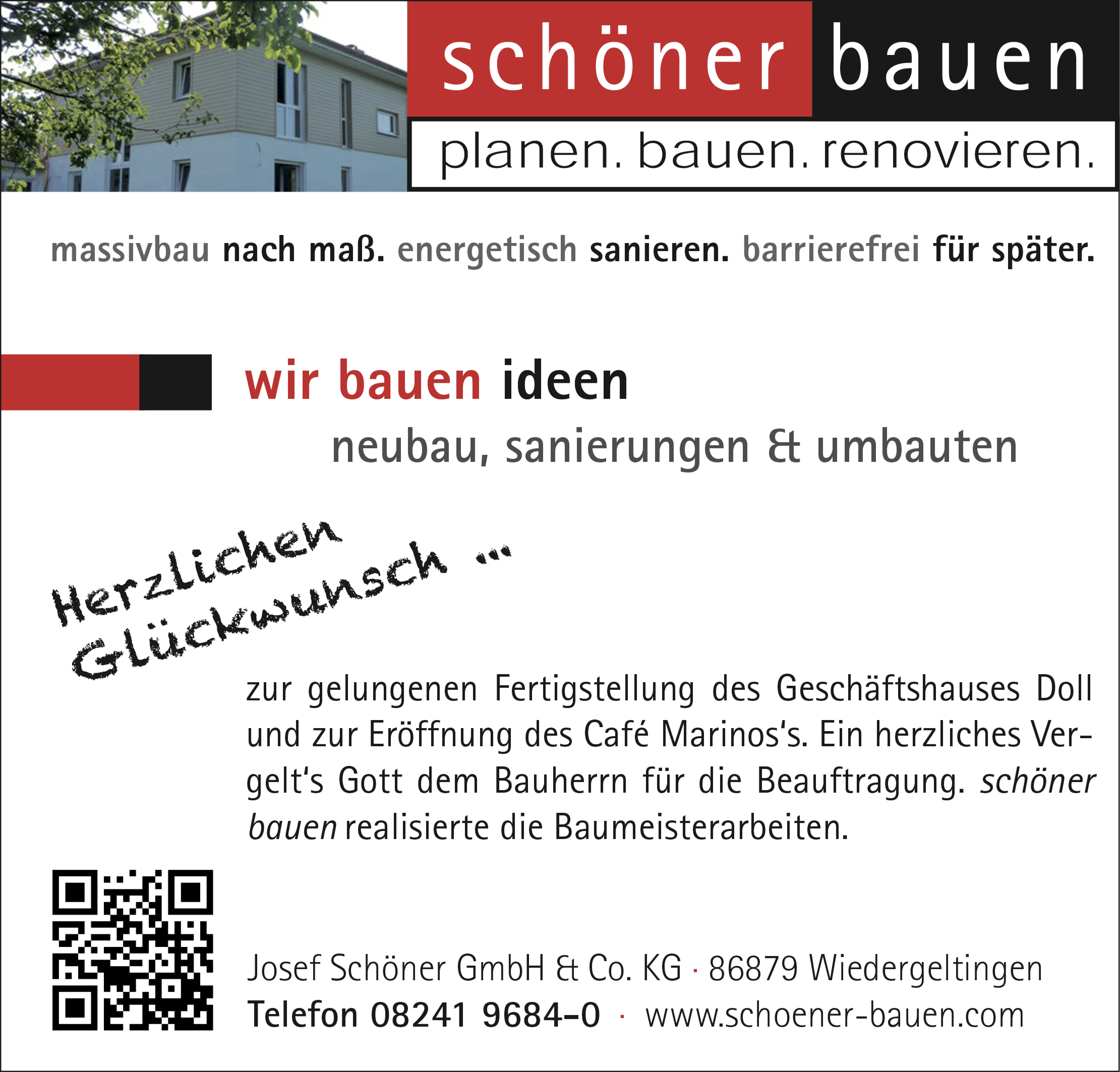schöner bauen aus Wiedergeltingen saniert Geschäftshaus Doll in Mindelheim